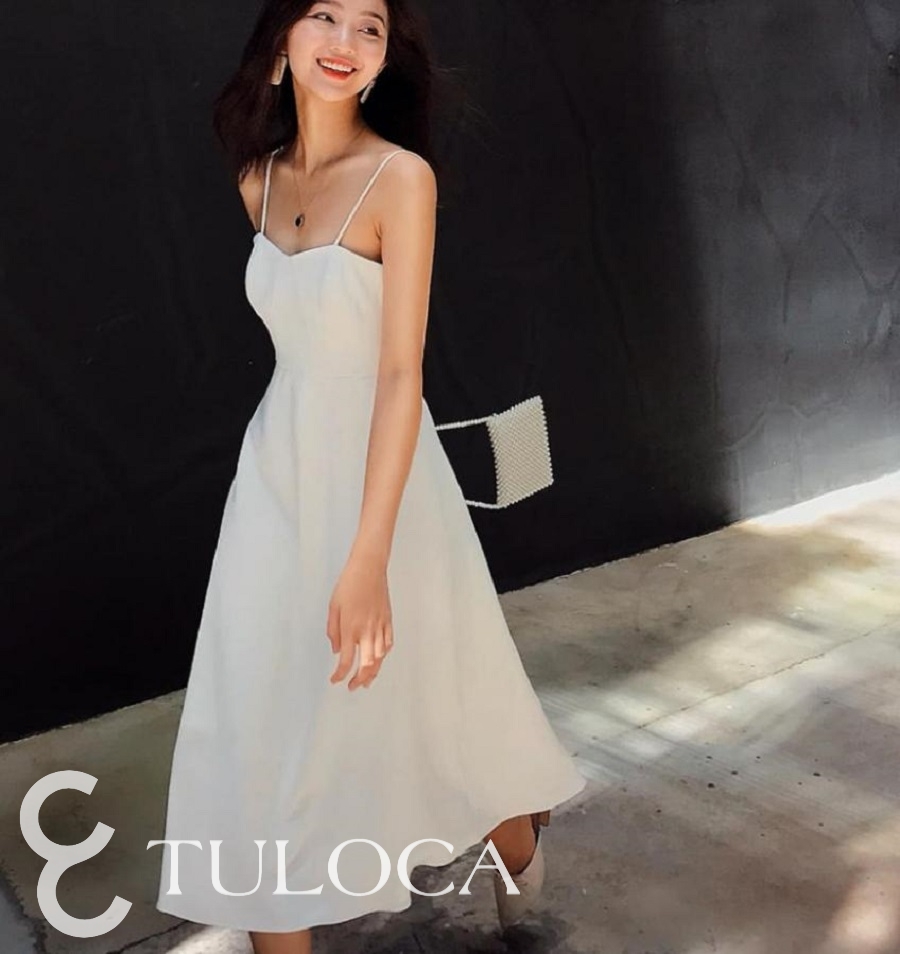 Giảm giá Váy trắng nữ thiết kế Jina Dress dáng xoè dự tiệc,đi cưới,sự kiện  - BeeCost